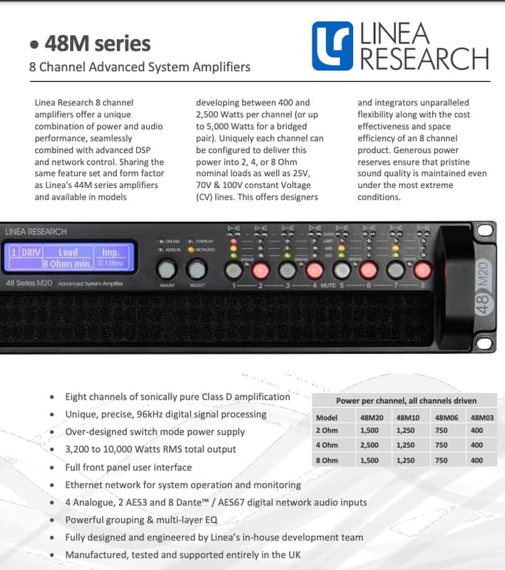Linea Research 48M20 (w/ DANTE) 2021 image 1