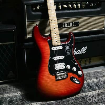Fender Player Stratocaster HSS Plus Top with Maple Fretboard 2019 - Aged Cherry Burst image 11