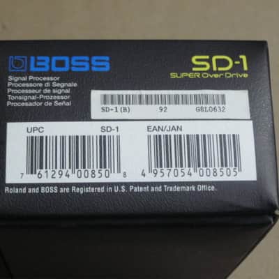 lightly handled - generally mostly very clean Boss EMPTY BOX for SD-1 SUPER OverDrive (NO pedal / NO paperwork) specifically from 2020 - but can be home for other year SD1 pedal) outside of box is black with yellow, light blue, & white graphic image 14