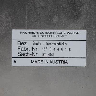 Siemens WSW 811 453 vintage Austrian line preamp #944016 with 30dB variable gain, much like the function of the V72. image 6