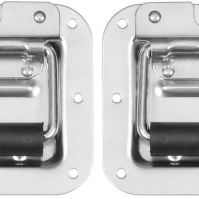 2 MR DJ HR100C Spring Loaded Recesses Handle Medium Spring Loaded Recessed Heavy Duty Chrome Flight Case Speaker Cabinet Road Case Handle image 1
