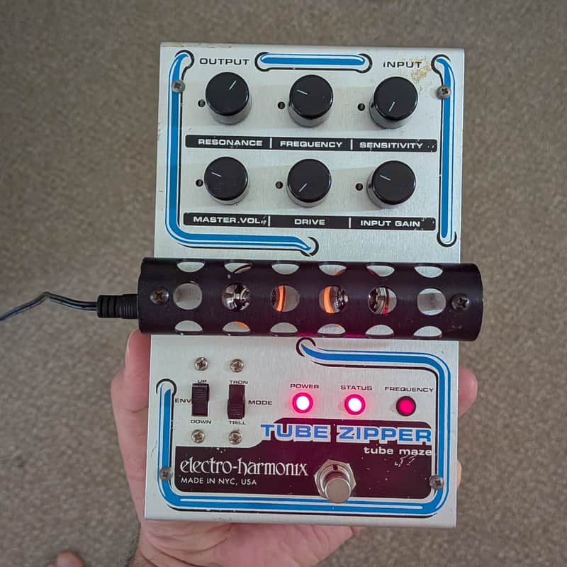 Electro-Harmonix Tube Zipper Envelope Filter / Distortion 2010s - Silver / Blue image 1