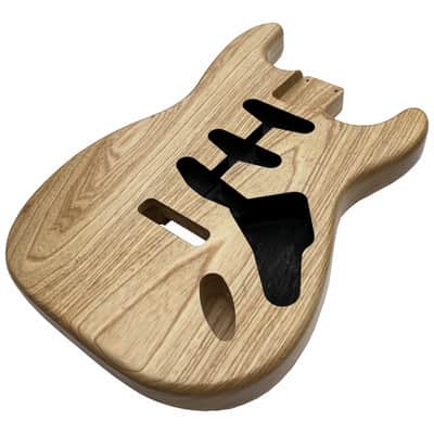 Amuic Strat Electric Guitar Body Vintage, 2Pcs SSS Roasted Swamp Ash Wood Body for ST Electric Guitar (Natural) image 2