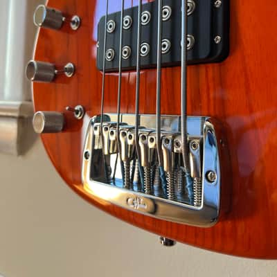Used G&L L-2500 Left-Handed Bass, Transparent Orange image 4