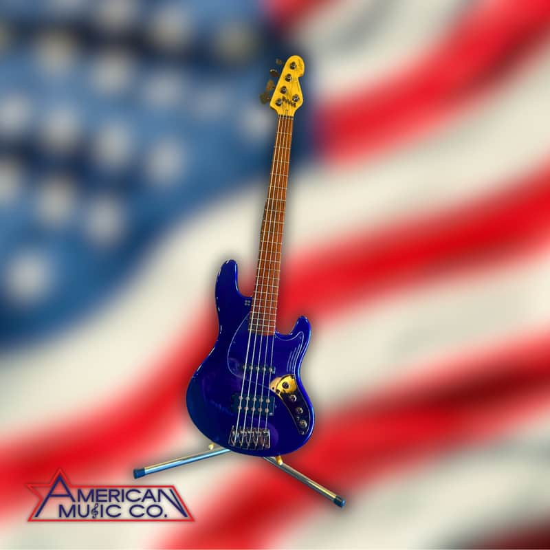 Sandberg California Grand Dark 5-String in San Remo Blue w/Darkglass 3-Band EQ image 1