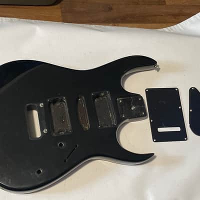 1990 Korean Ibanez EX 140 Series Black Basswood Guitar Body 2 Post Tremolo Ready image 1