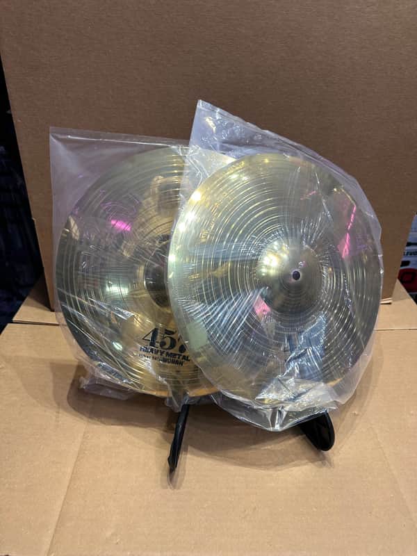 Wuhan 14" Hi-Hat Pair - 457 Heavy Metal Cymbal image 1