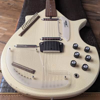 Jerry Jones Electric Sitar Guitar Harder To Find Gator White Crackle W/OHSC CLEAN! USA image 4