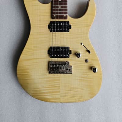 (Detached) IYV-IS-400-HH Solid Body with Flame Maple Top Electric Guitar, Natural image 3