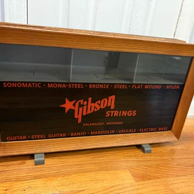 Vintage Gibson Strings Advertsing Mechandising Counter Display Case 50's image 1