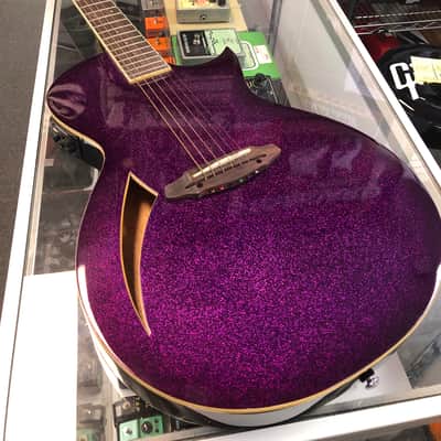 ESP LTD TL-6 Acoustic / Electric Guitar - Purple Sparkle Burst image 9