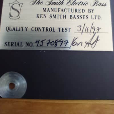 Ken Smith BSR 4J 1997 4 String Bass Quilted Maple USA Made image 15