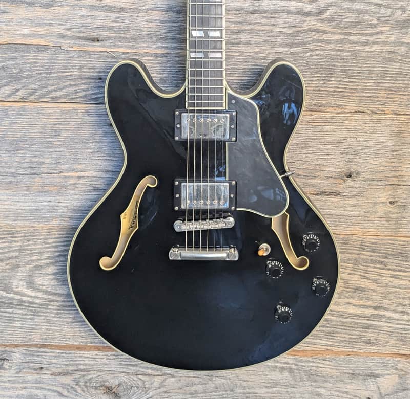 Used Eastman T486 Semi-Hollowbody Guitar - Black w/Upgrades & Case image 1