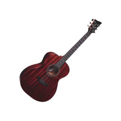 Art & Lutherie Folk Spruce Burgundy Acoustic Guitar 032983