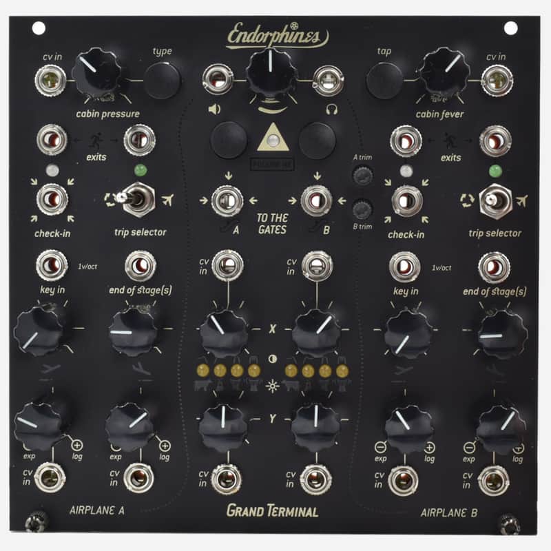 Endorphin.es GRAND TERMINAL (Black) Eurorack Dual Function Generator Dual VCF/LPG Stereo Multieffect image 1