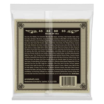Ernie Ball Earthwood Phosphor Bronze Acoustic Bass Strings 45-95 Gauge image 2