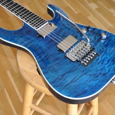 ESP LTD MH-1000QM BLKOC Black Ocean / MH1000 Deluxe Series / Made In Korea / EMG X Upgraded / MH-1000 QM / W24060910 image 5