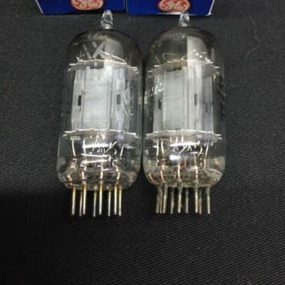 Matched PAIR GE 12AX7 ECC83 Horseshoe Foil Strip Getter EARLY Vacuum Tubes 99032 image 3