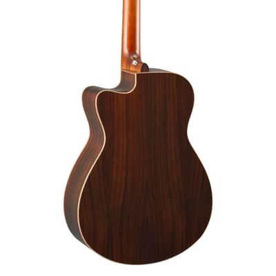 Yamaha AC1R Small Body Cutaway Acoustic Electric Guitar - Vintage Natural image 3