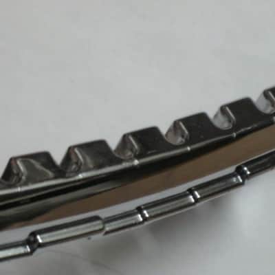 lite use (generally very clean) Gibson (sourced from Ping Works - PW) Lightning Bar Compensated Wraparound Bridge, Chrome [+ studs & anchors & hex key tool] from mid 2010s Gibson LP Jr floor piece (guitar NOT included) Chrome Plated ZINC image 8