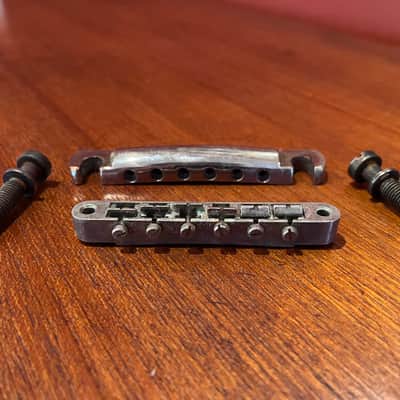 Gibson Aged Custom Shop Les Paul Tailpiece with studs and faber Abr-1 image 5