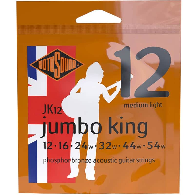 Rotosound Acoustic Guitar Strings 12-54 Phosphor Bronze JK12 image 1