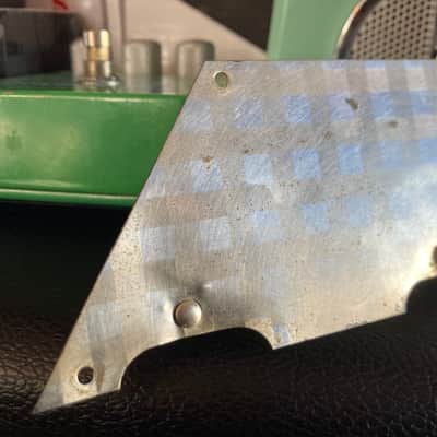 Kay Value Leader 3 PU Pickguard Scatchplate 1960s - Chrome Diamond Pattern image 2