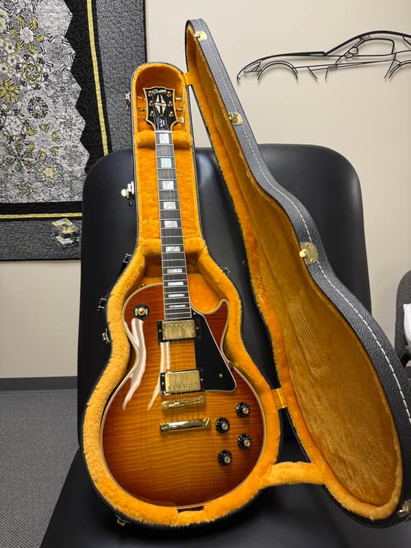 Gibson Custom Shop M2M 1968 Les Paul Custom Figured Top - Iced Tea Burst 2024 image 1