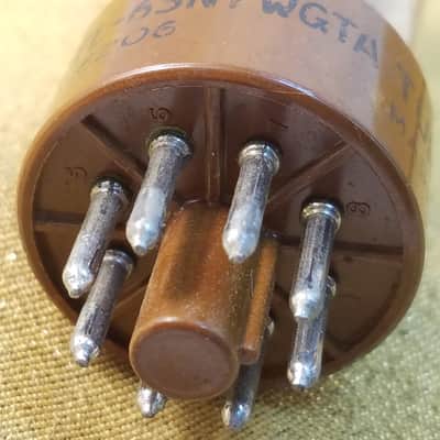 Tung-Sol JAN-CTL-6SN7WGTA tNOS AT1000 TESTED Vacuum Tube military brown base dual triode 1956-1962 image 5