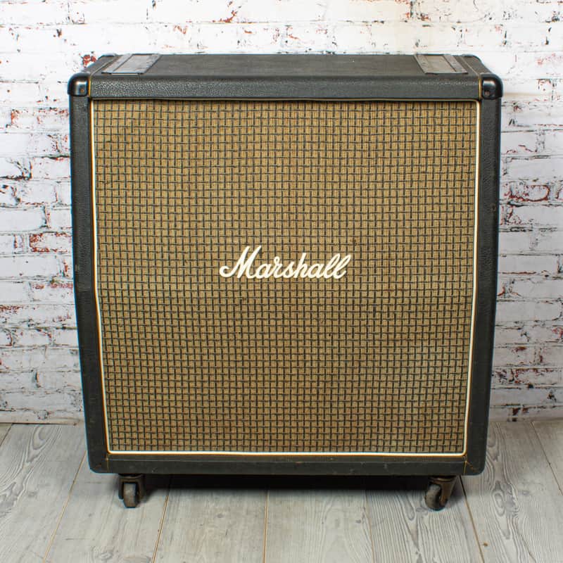 Marshall - 1973 4x12 Guitar Cabinet Celestion T1221/ G12M Greenbacks - VINTAGE image 1