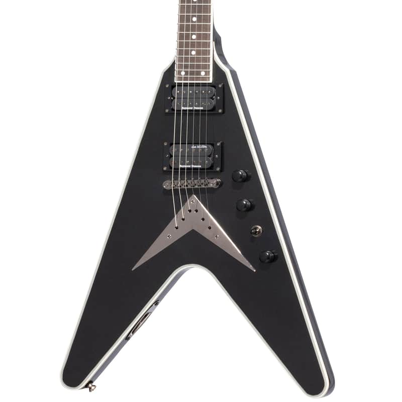 Epiphone Dave Mustaine Signature Flying V Custom Guitar w/ Seymour Duncan Pickups - Black Metallic image 1