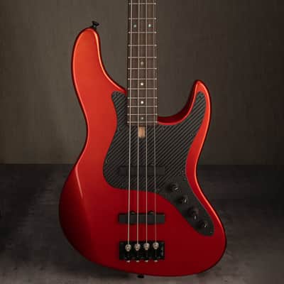 Brubaker JXB-4 Standard Bass Guitar, Tangerine Metallic - Mint Open Box image 4