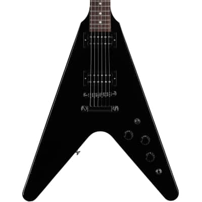 Gibson 80s Flying V Electric Guitar, Ebony image 1