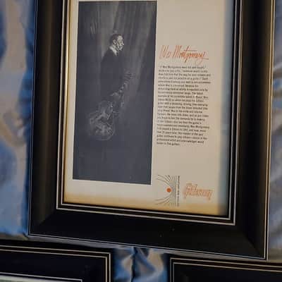 1964  Set Of 5 Vintage Gibson Guitar Ads Framed J. Smith, Wes Montgomery, Trini, Matolla, K. Burrell image 4