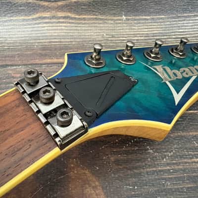 2012 Ibanez S570DXQM Wizard III Neck Bright Blue Burst image 6