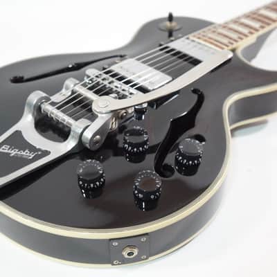 Burny BLC-85 Bigsby Tremolo Semi Hollow Les Paul Custom Type