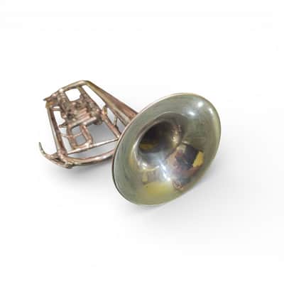 Professional Nickel Musical Trumpet for Interior Decoration Soviet Union 1959 USSR 1959 - Nickel image 3