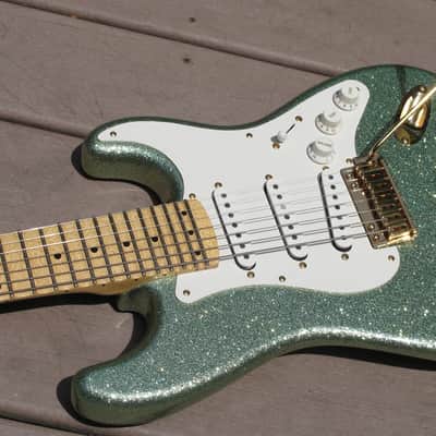 Fender 7 string custom shop prototype 2010 surf green metal flake 1of 4 image 8