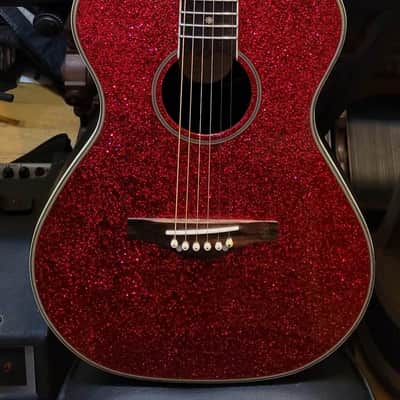 Daisy Rock SGS-DR6205 Deep Pink Sparkle Acoustic Guitar image 1