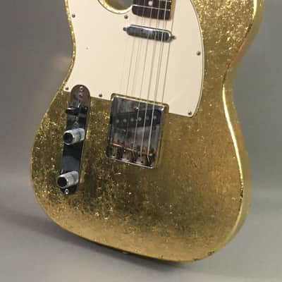 LEFTY Custom Heavy Relic TL59 Gold Metallic Vintage Guitar Aged Tele 6 Lb HSC image 16