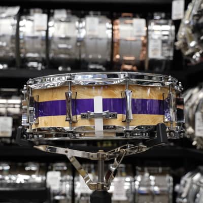 Pre-Owned Pork Pie 5x14 Maple Snare Drum Mappa Burl/Metallic Purple 2024 image 6