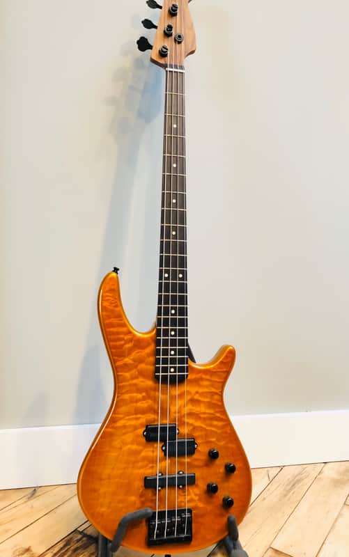 Warmoth Bass Guitar, Aguilar OBP1 preamp. Bartolini pickups image 1