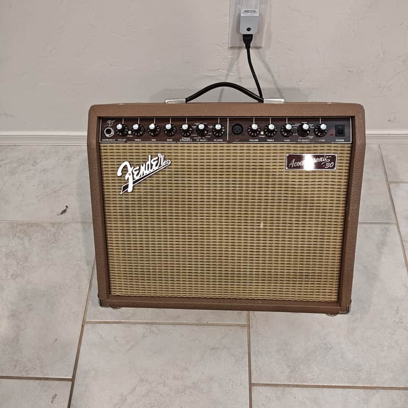 Fender Acoustasonic 30 2-Channel 30-Watt 1x8" Acoustic Guitar Amp with Onboard Effects 2004 - 2011 - Brown image 1