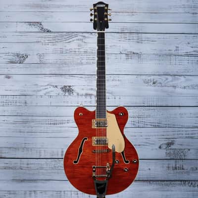 *DEMO* Gretsch Electromatic LTD Flame Okoume Broadkaster w/Bigsby | Roundup Orange image 3