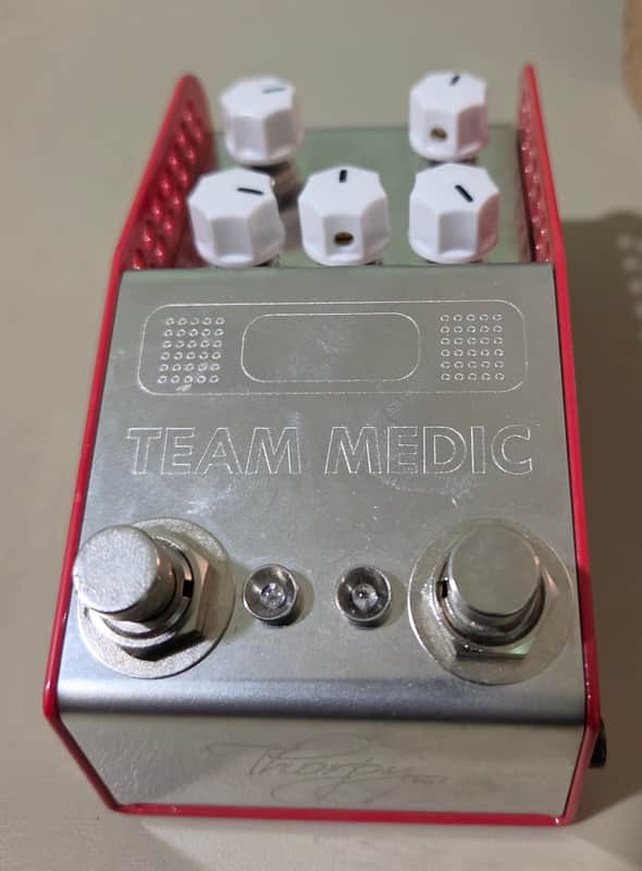 ThorpyFX Team Medic V2 Buffer / EQ / Boost 2022 - Silver/Red image 1