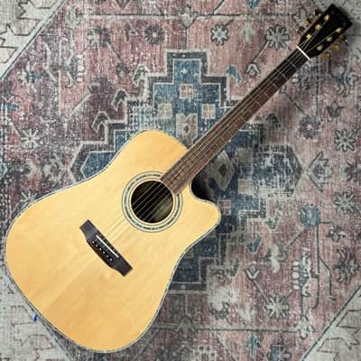 2023 Zager ZAD900CE/AURA/N Natural Fishman Aura Acoustic Electric Guitar W/ Original Hardshell Case! image 3