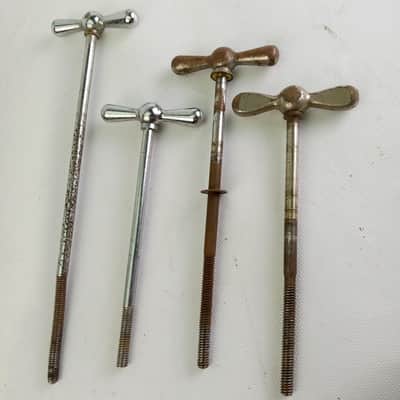 Pick 1of these 4 Tension Rods Bow-Tie Bass Drum/Tunable Floor Tom Vintage Nickel image 1