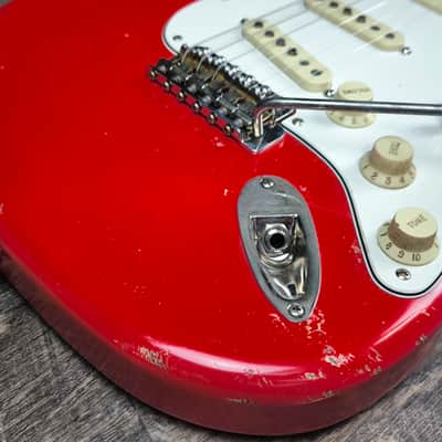 MyDream Stratocaster Custom Built - Light Relic Hot Rod Red Texas Special image 7