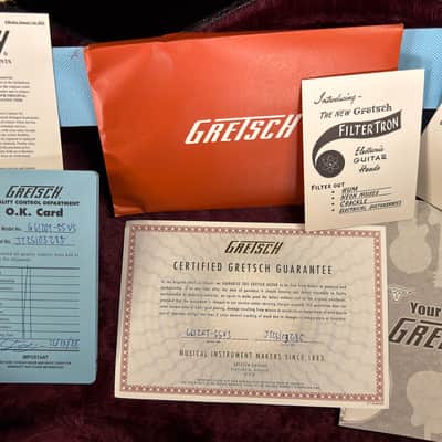 Gretsch Professional G6120T-55 Vintage Select Edition '55 Chet Atkins Hollow Body with Bigsby Vintage Orange Stain (285) image 9