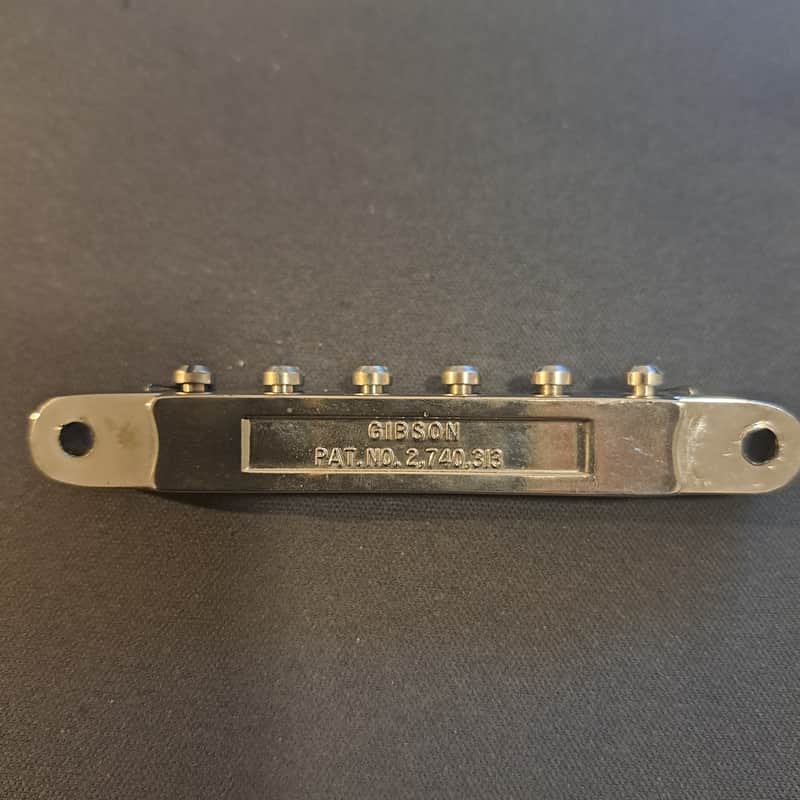 Gibson Rare Bridge Gibson Pat.No. 2,740,313 1965-1975 - Nickel image 1